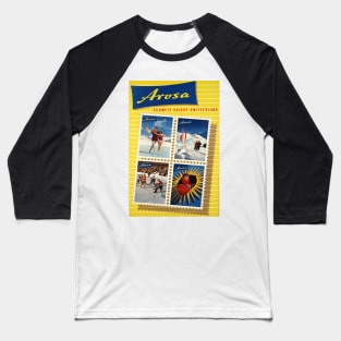 Arosa,Switzerland, Ski Travel Poster Baseball T-Shirt